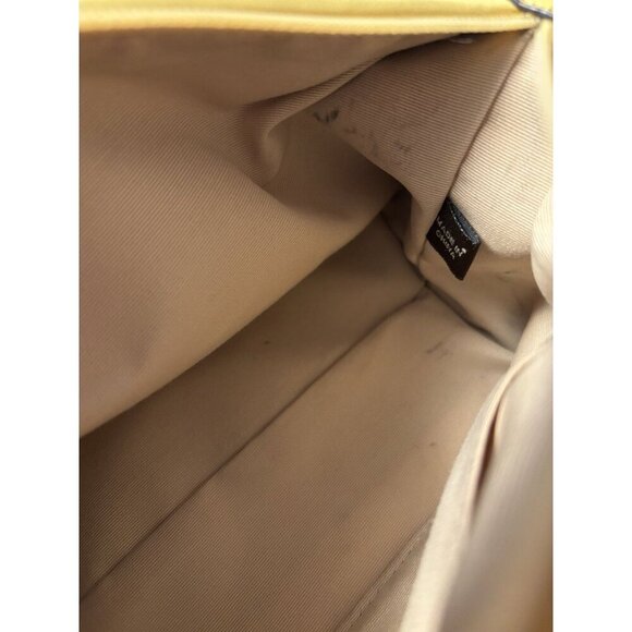 Vtg Coach Leatherware Mini Bag Mute Yellow Leather Baguette Y2K - Picture 8 of 8